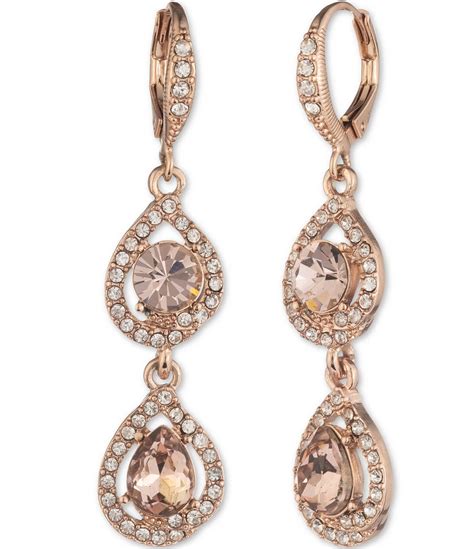 givenchy crystal cluster drop earrings|givenchy rose gold earrings.